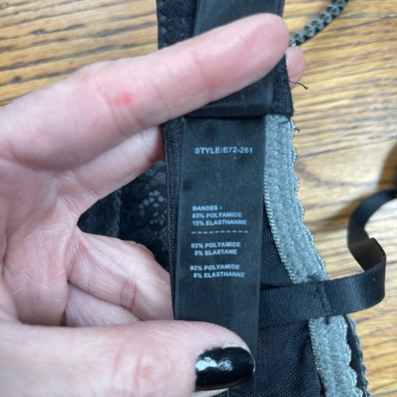 NWOT - Elle Macpherson - 34A Dentelle Underwire Bra in Jet Pewter - Picture 7 of 9